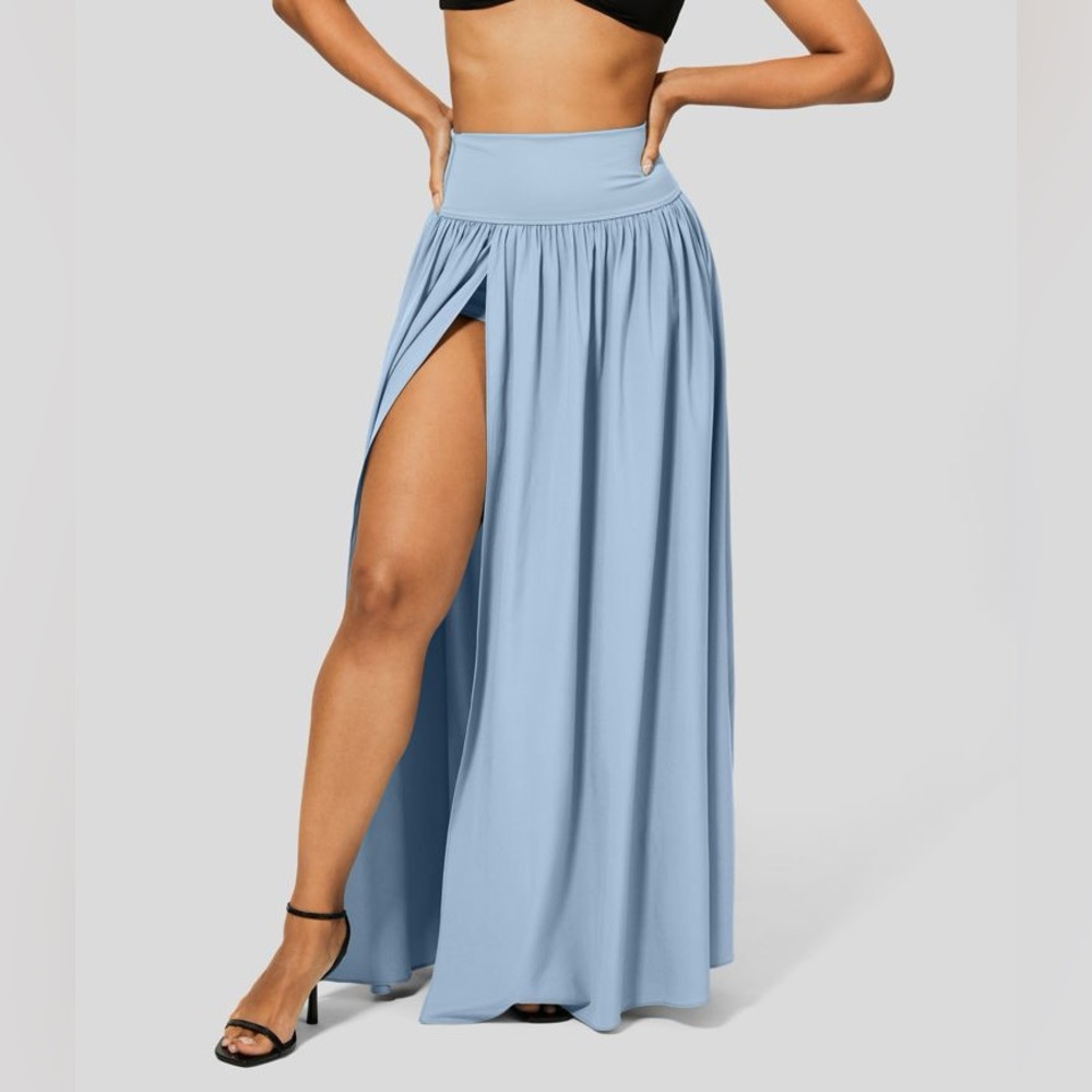 NEW Breezeful High Waisted Plicated Split 2-in-1 Flowy Quick Dry SM